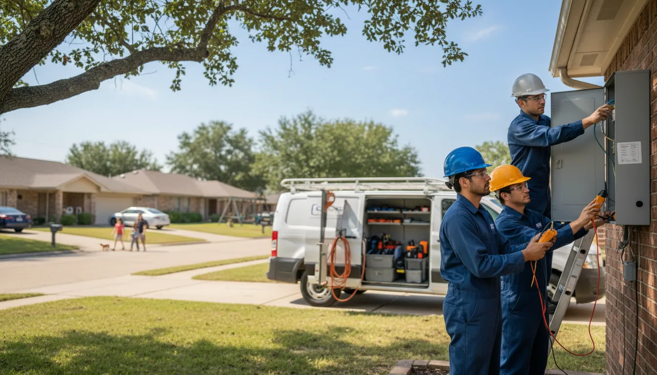 Certified electrician providing emergency electrical services in Fredericksburg, IA